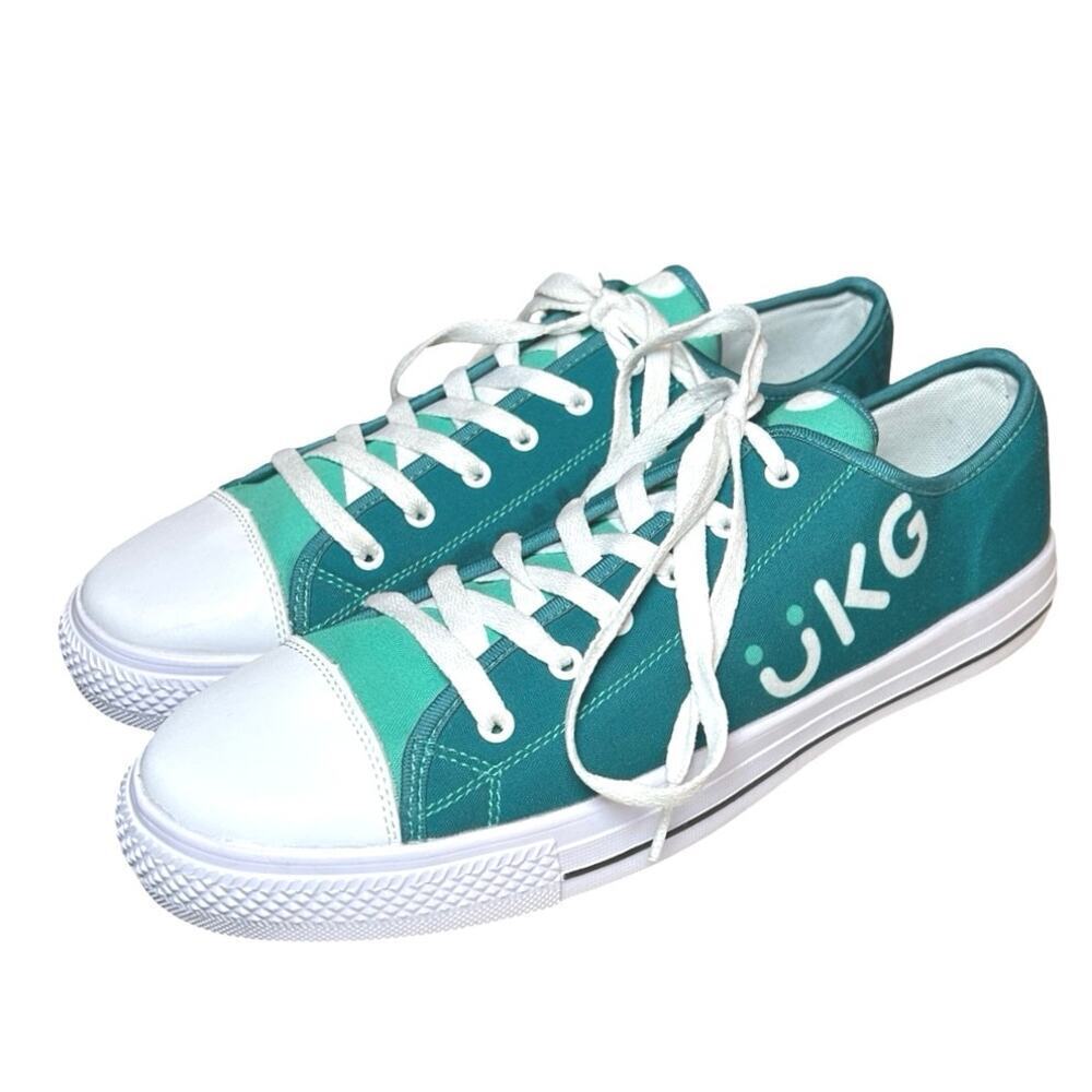 UKG Men’s Low Top Canvas Sneakers Teal/White Size 9